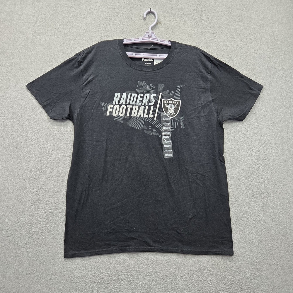 Las Vegas Raiders Men Shirt XL Black Fanatics Graphic Raiders Logo Sports Fan